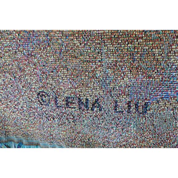 NWT Tapestry Angel of Love Throw Blanket Lena Liu 50X60 Fringed Roses Garden - Picture 8 of 8